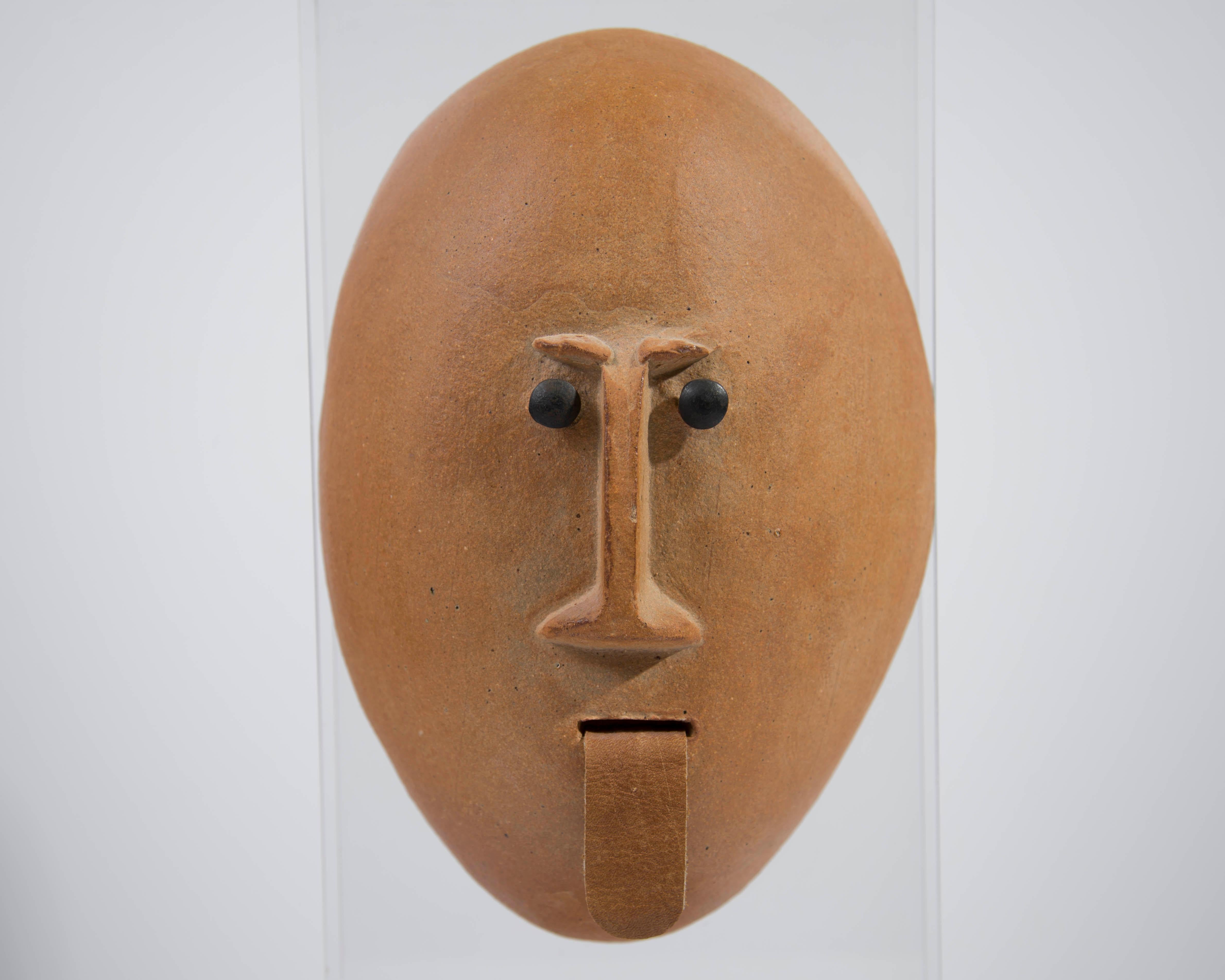 Modern David Gil Bennington Potters Split Head Sculpture