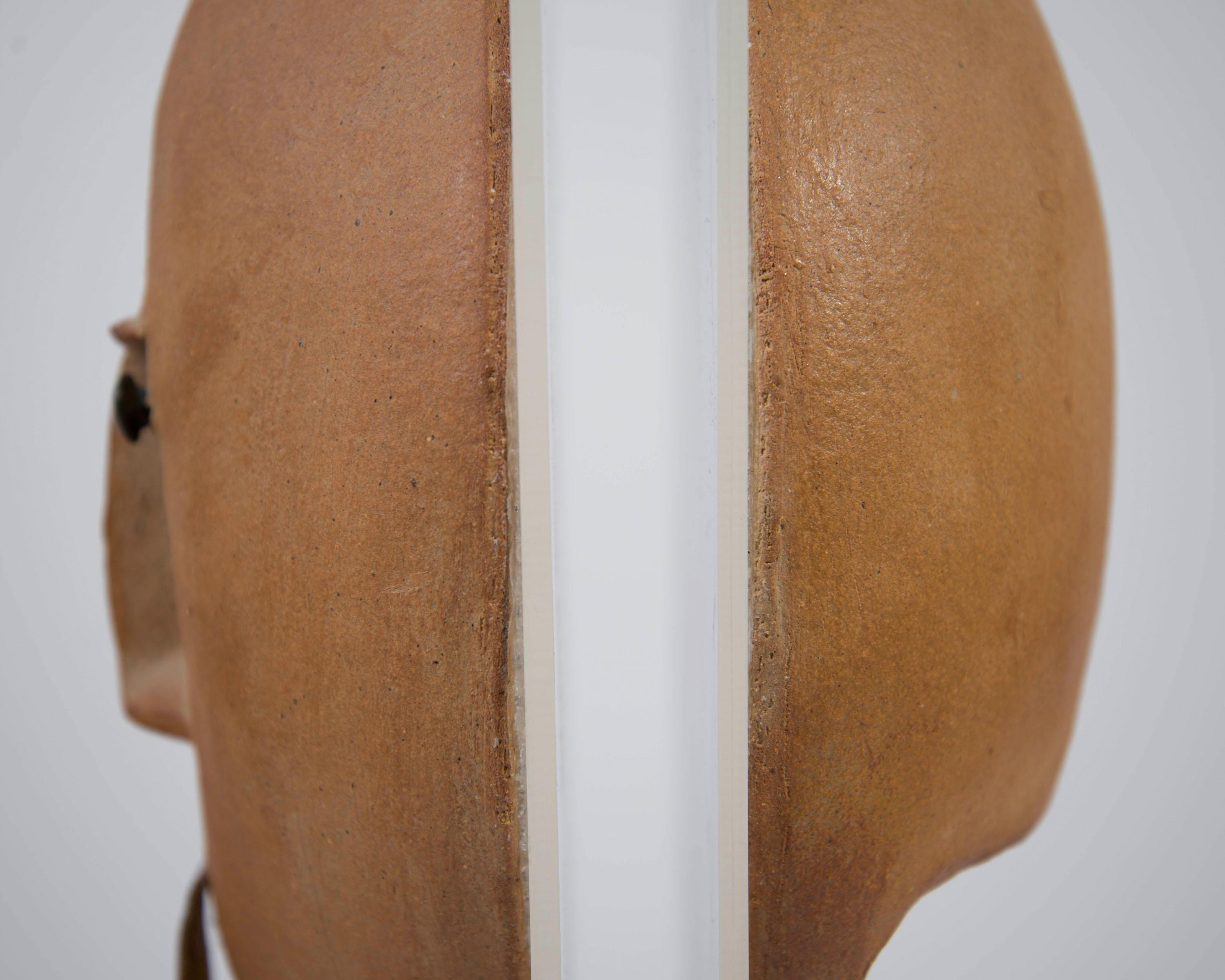 20th Century David Gil Bennington Potters Split Head Sculpture