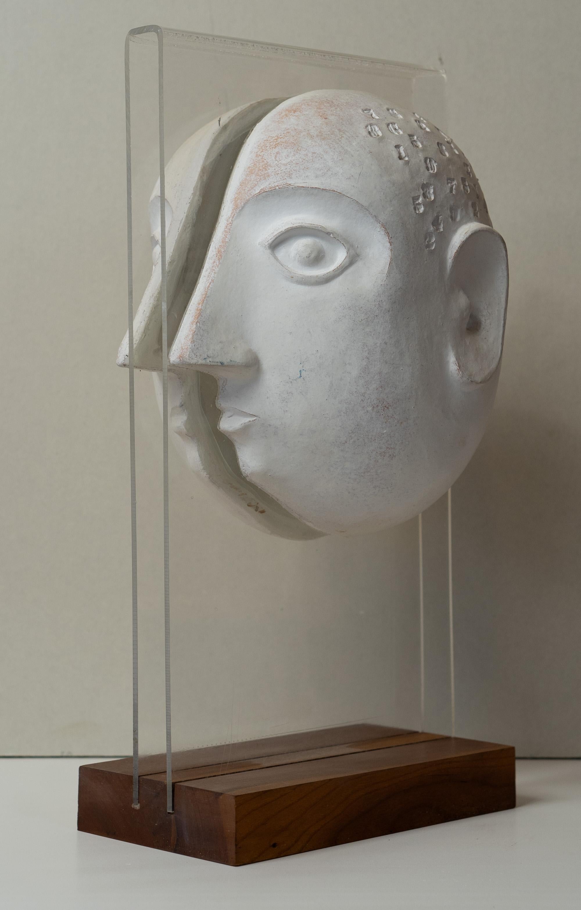David Gil para Bennington Potters Escultura abstracta de cerámica Busto Cerámica/Lucita Moderno de mediados de siglo en venta