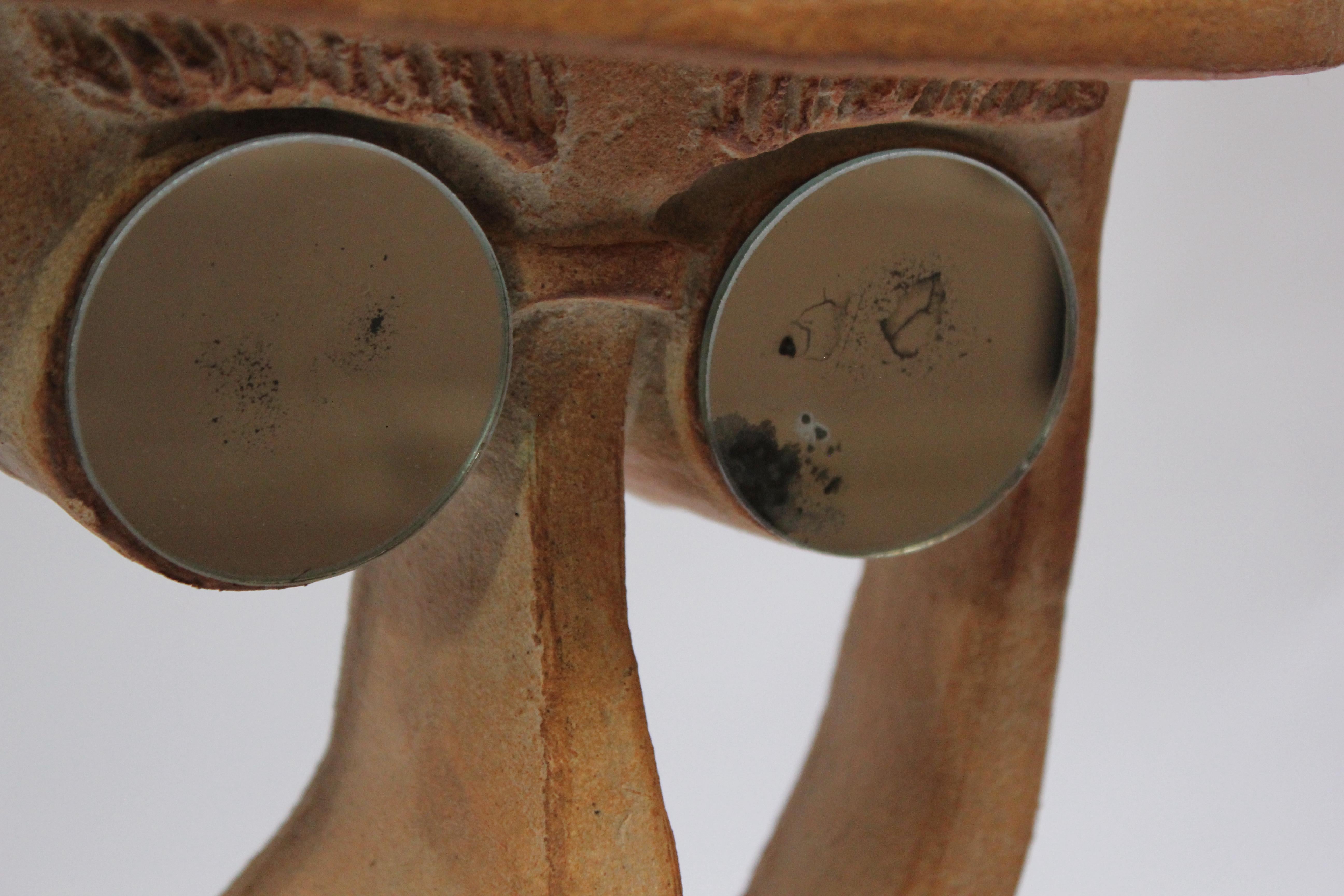 David Gil for Bennington Potters Man's Face Ceramic Sculpture on Base For Sale 6