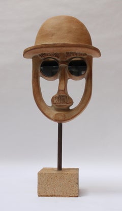 David Gil für Bennington Potters: Keramik-Skulptur eines Mannes auf Sockel, David Gil