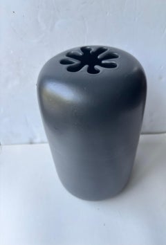 David Gil große 12" Keramikvase " Spark " schwarz selten von Bennington Pottery