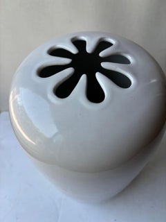 David Gil große Vase 12,3 Weiß glasiert "Spark" für Bennington Potters .