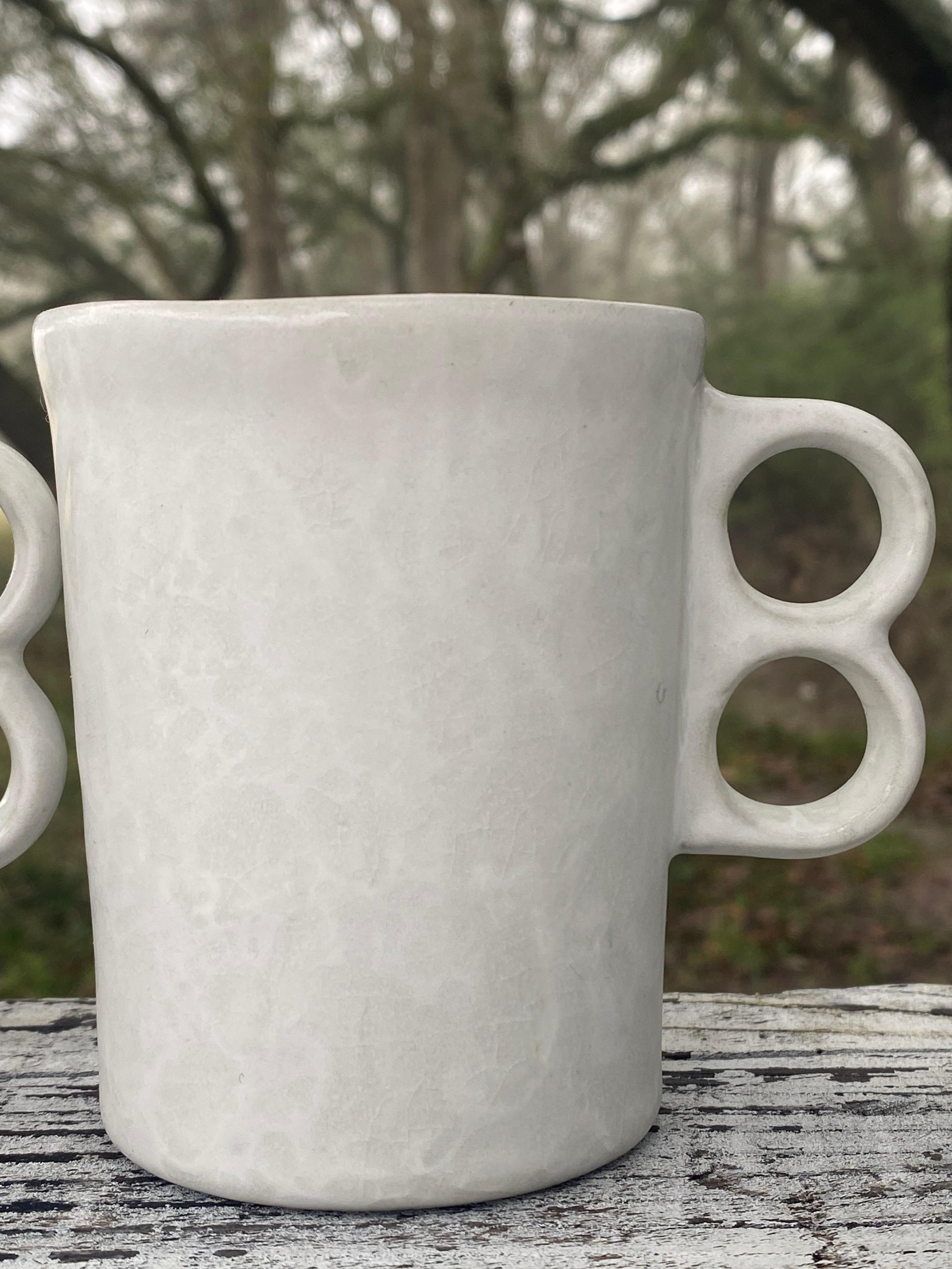 Glazed David Gil “Trigger” Bennington Potters Mugs, Set of 10 For Sale