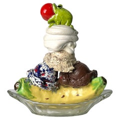 David Gilhooly Ceramic Frog Ice Cream Sundae Sculpture Funk Art Pottery 1983