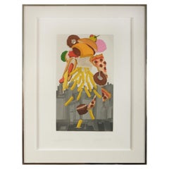 David Gilhooly "Fast Food Fallout Over S.F." Print