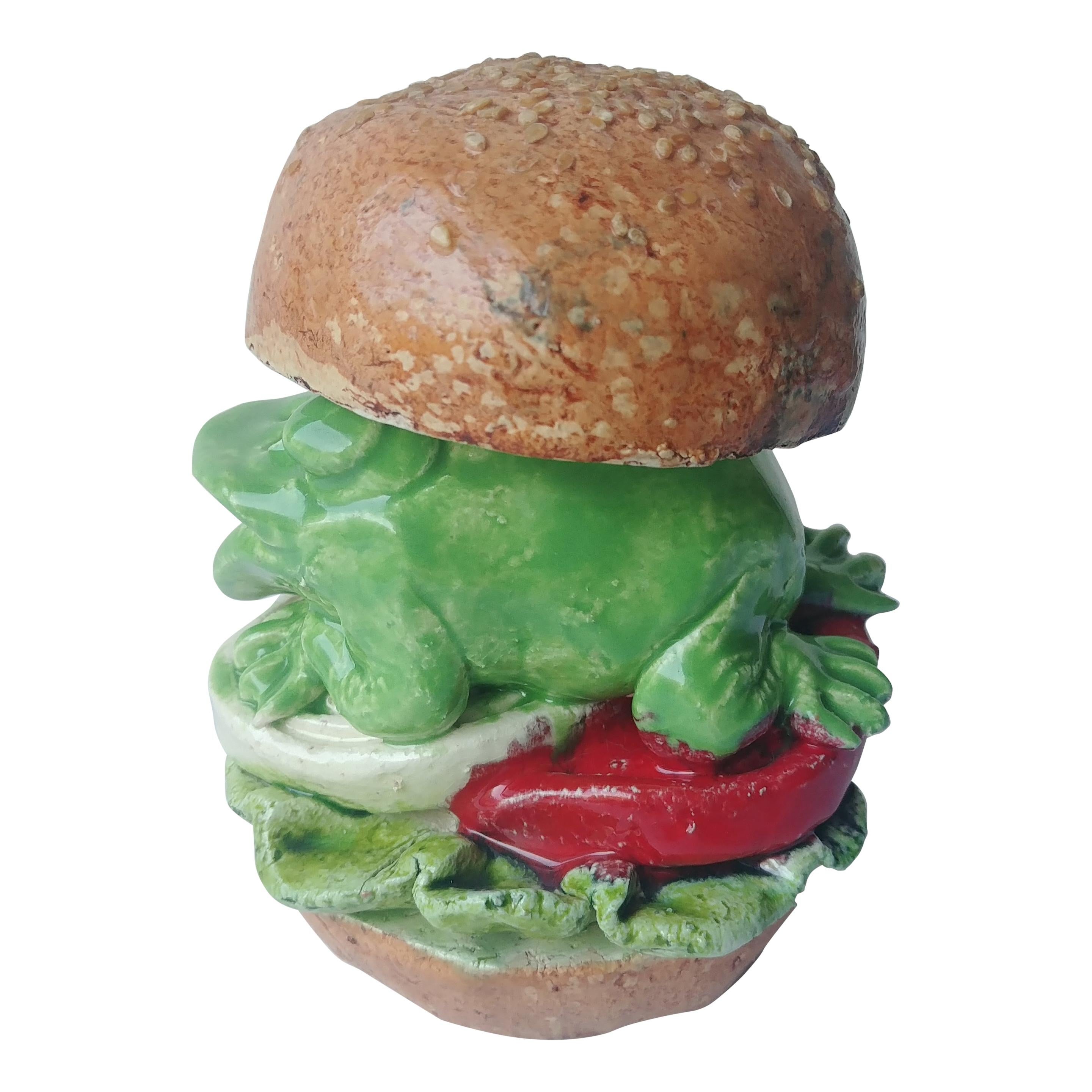 David Gilhooly, Frog Sandwich Sculpture, Pop Art, Signed, Dated