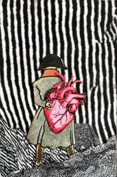 Collage, Aquarell, David Gilhooly, California Funk, Surrealismus, Mischtechnik