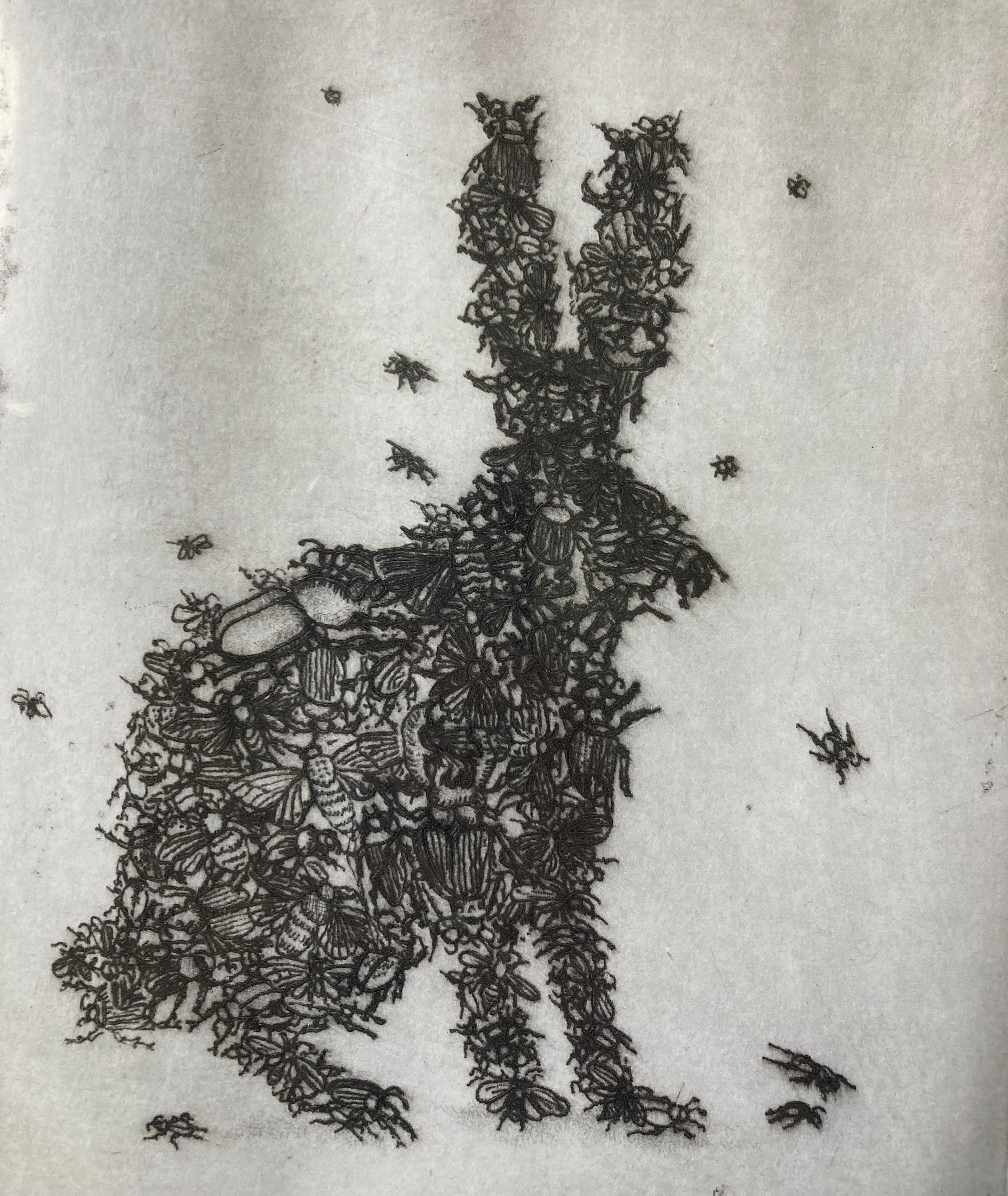 Impression à l'eau-forte « Bugs » signée par l'artiste David Gilhooly en vente 3