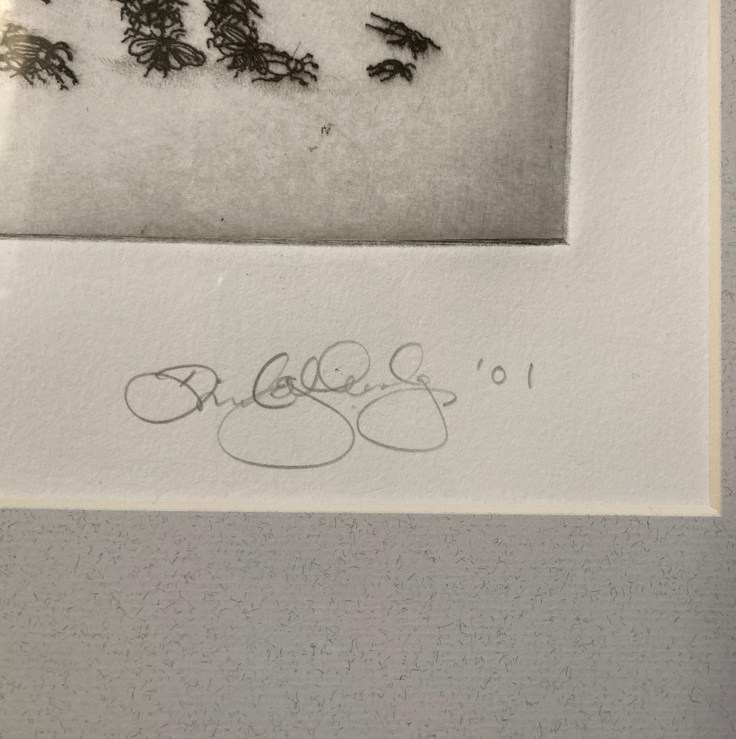 Impression à l'eau-forte « Bugs » signée par l'artiste David Gilhooly en vente 5