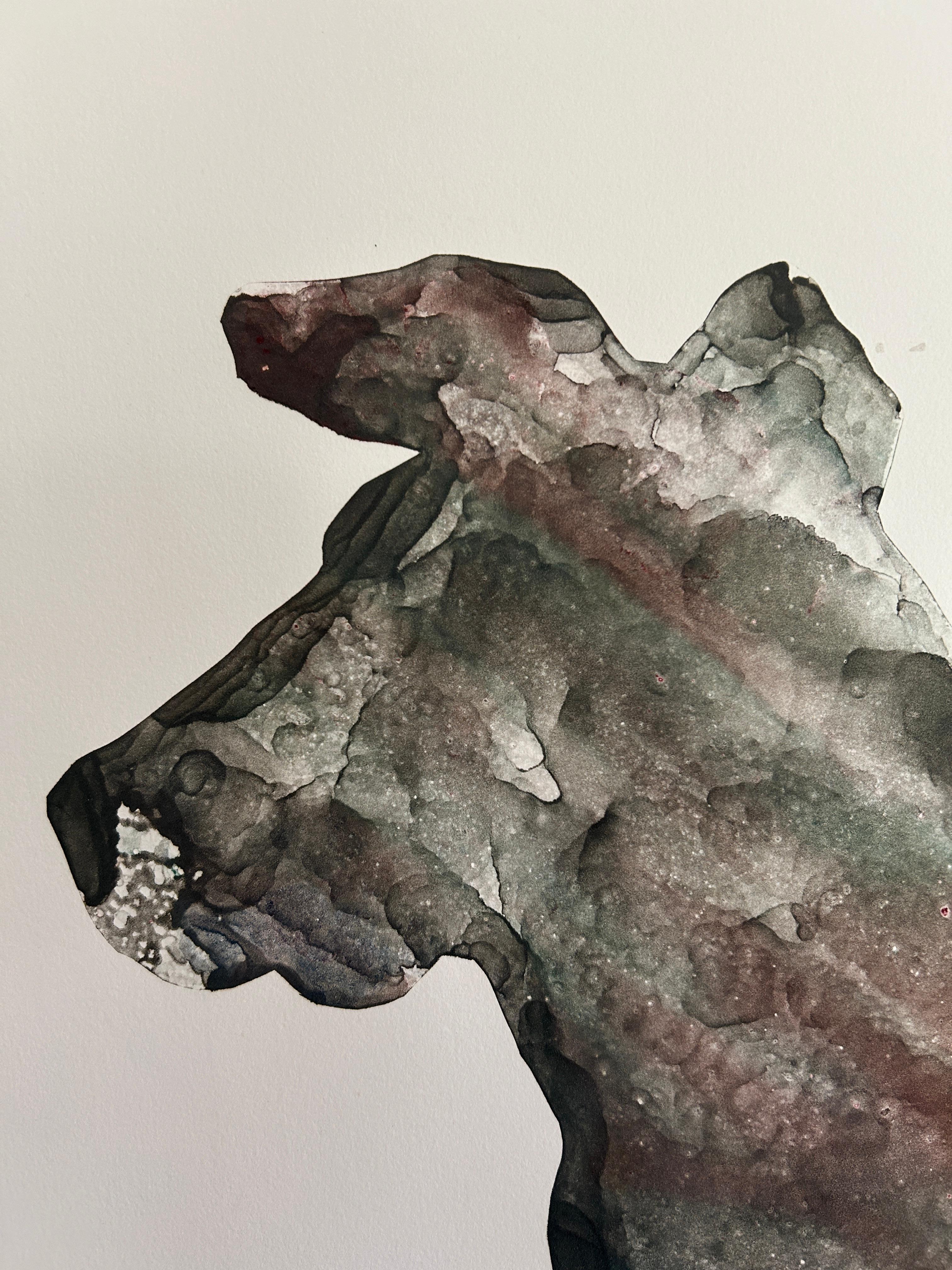 David Gilhooly 'Chinese Landscape Dog' Monotype Singed Print For Sale 2