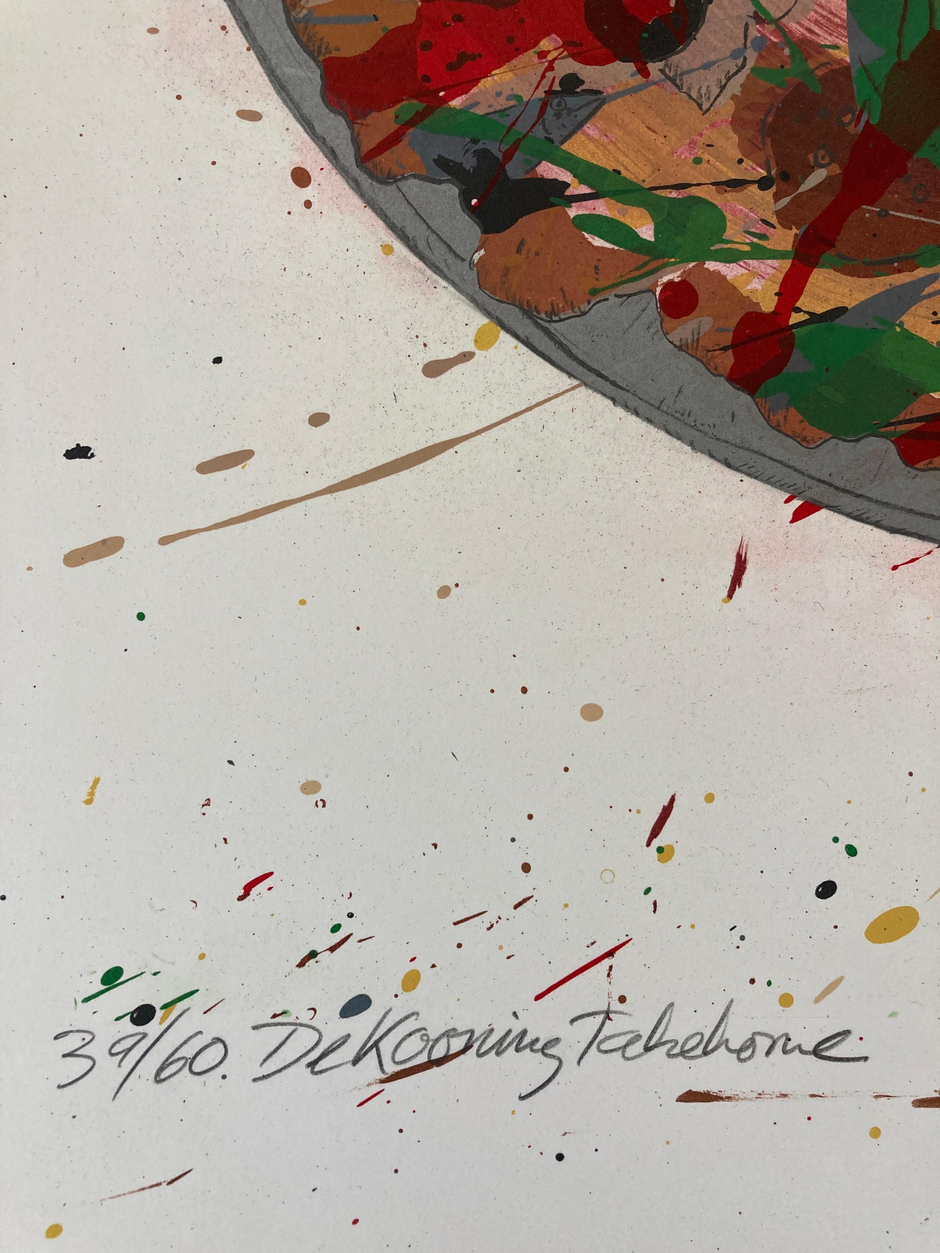 David Gilhooly 'DeKooning Take Home Pizza' Signed, Limited Edition Print For Sale 2