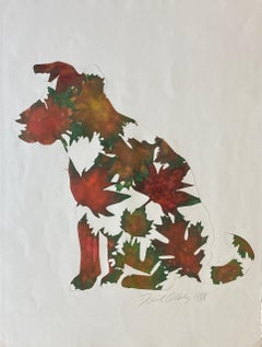 David Gilhooly 'Early Autumn Years of My Dog Spot' Original Signed Print
