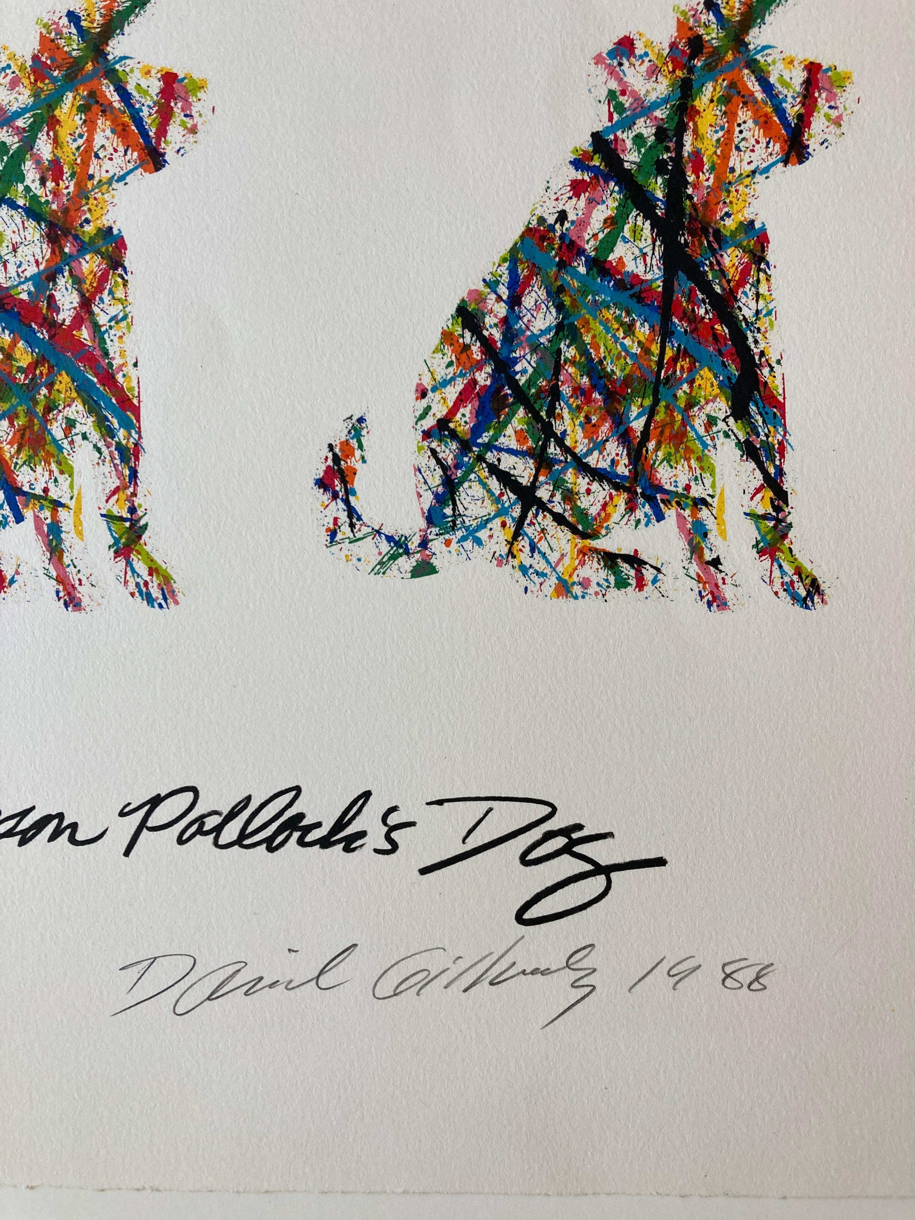 David Gilhooly 'How To Make Jackson Pollack’s Dog' Signed Limited Edition Print For Sale 1