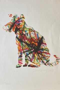 David Gilhooly 'Jackson Pollack’s Dog The Litho' Signed Artist's Proof Print