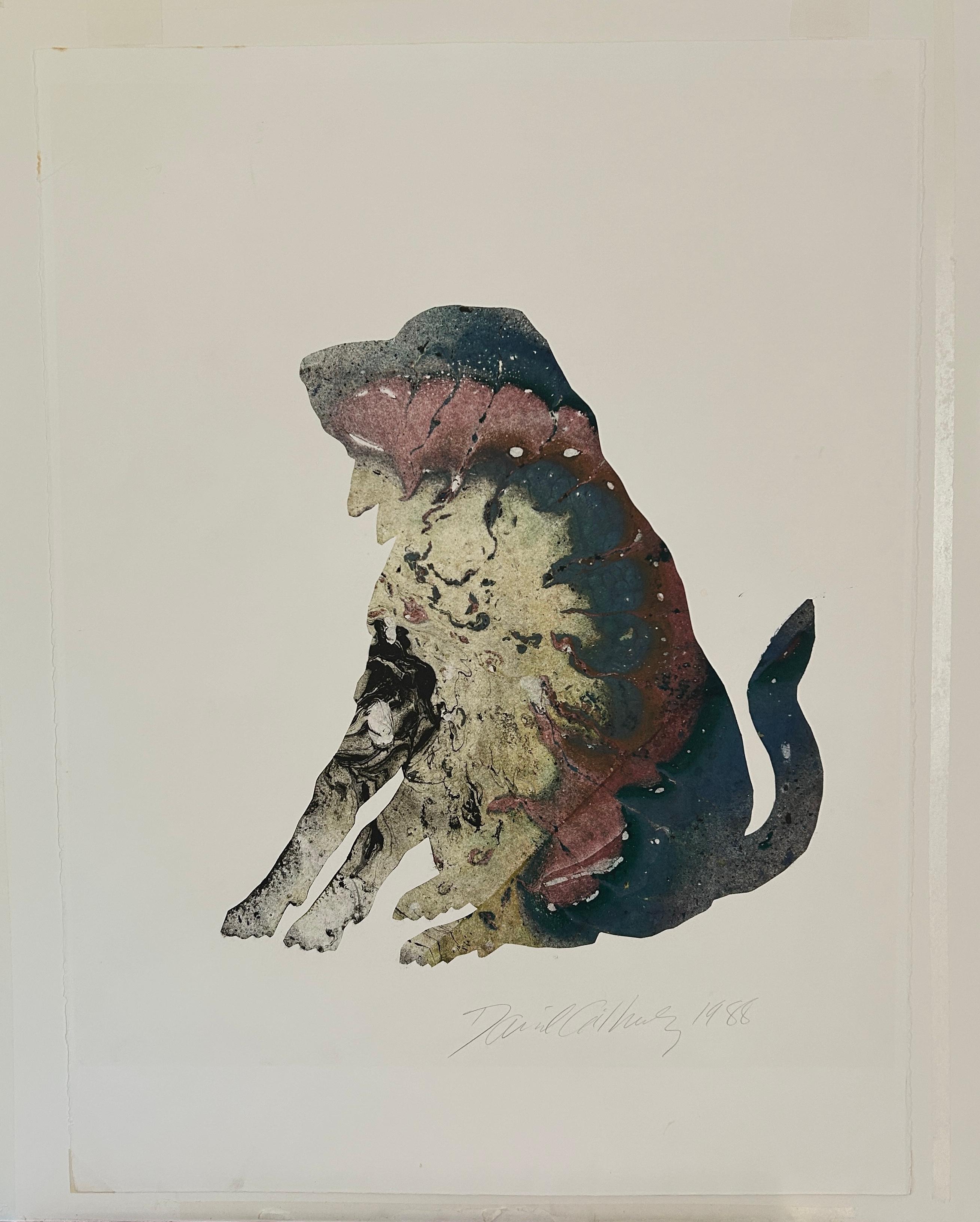David Gilhooly 'Jonathan Frisbee Woodstock' Monotype Signed Print For Sale 1