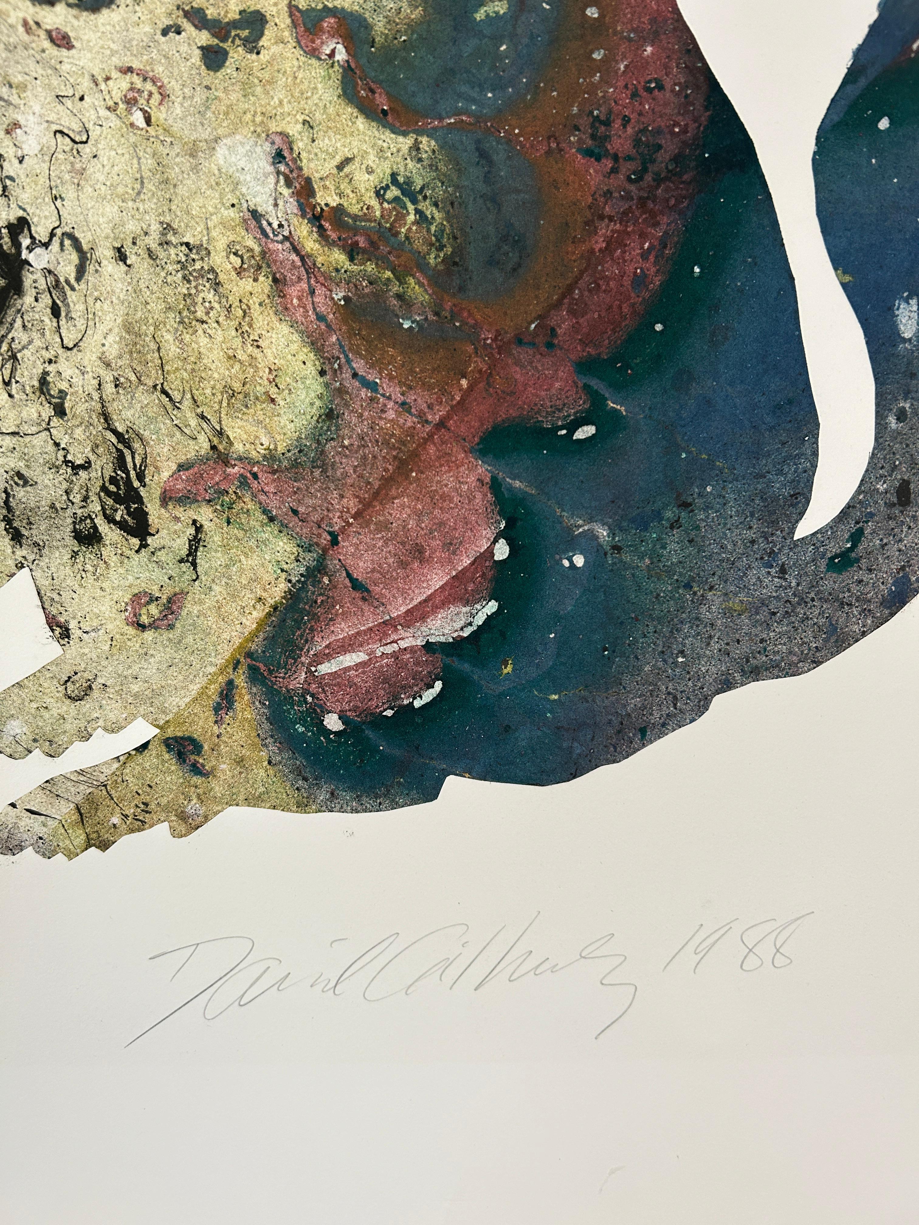 David Gilhooly 'Jonathan Frisbee Woodstock' Monotype Signed Print For Sale 2