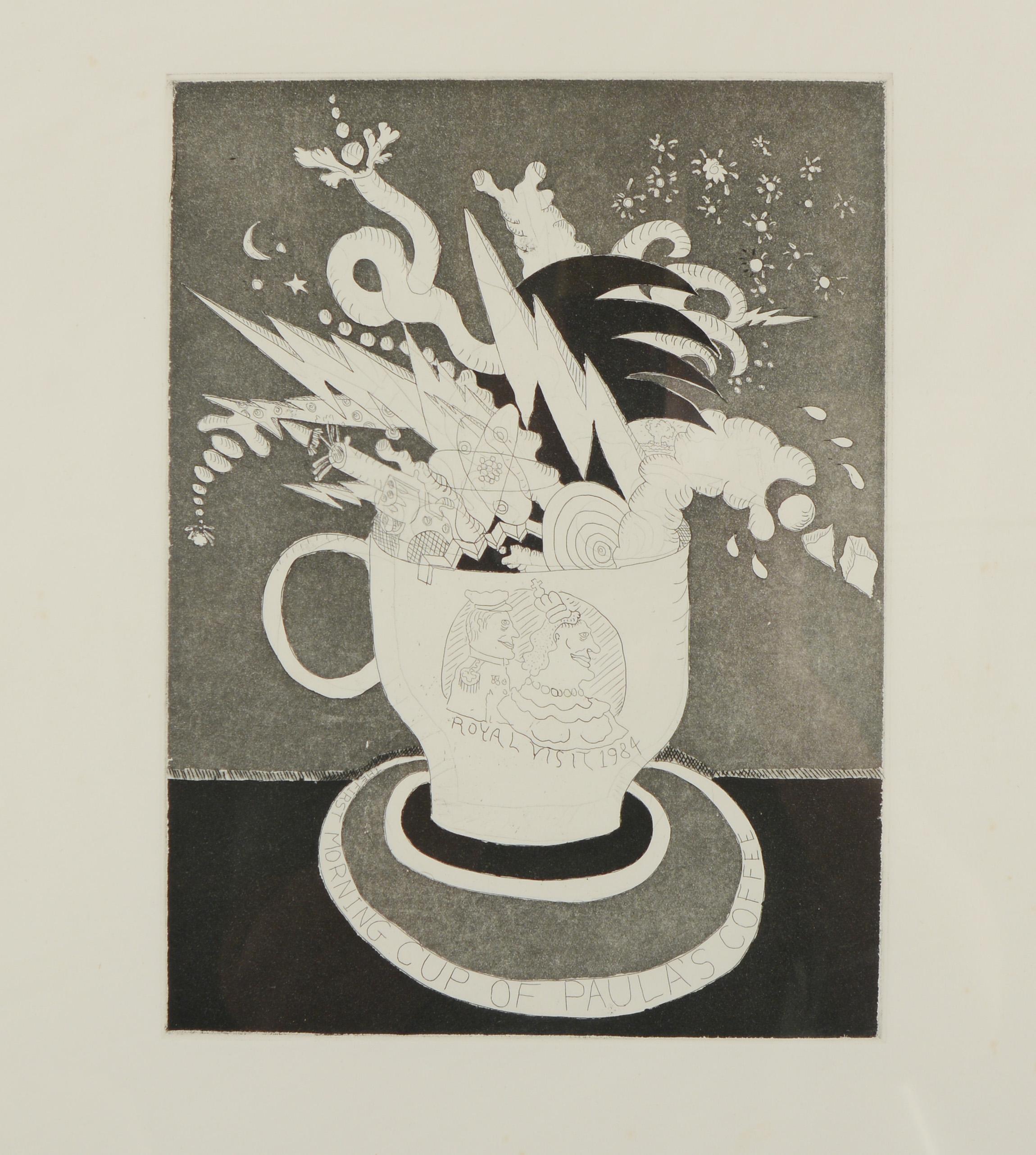 Américain Impression « The First Morning Cup of Paula's Coffee » (La première tasse de café de Paula) de David Gilhooly en vente