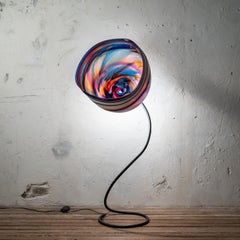 David Goldhagen Vortice cosmico in vetro artistico su supporto