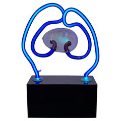 David Grant Maul Blown Glass Neon Lamp Sculpture, 1983