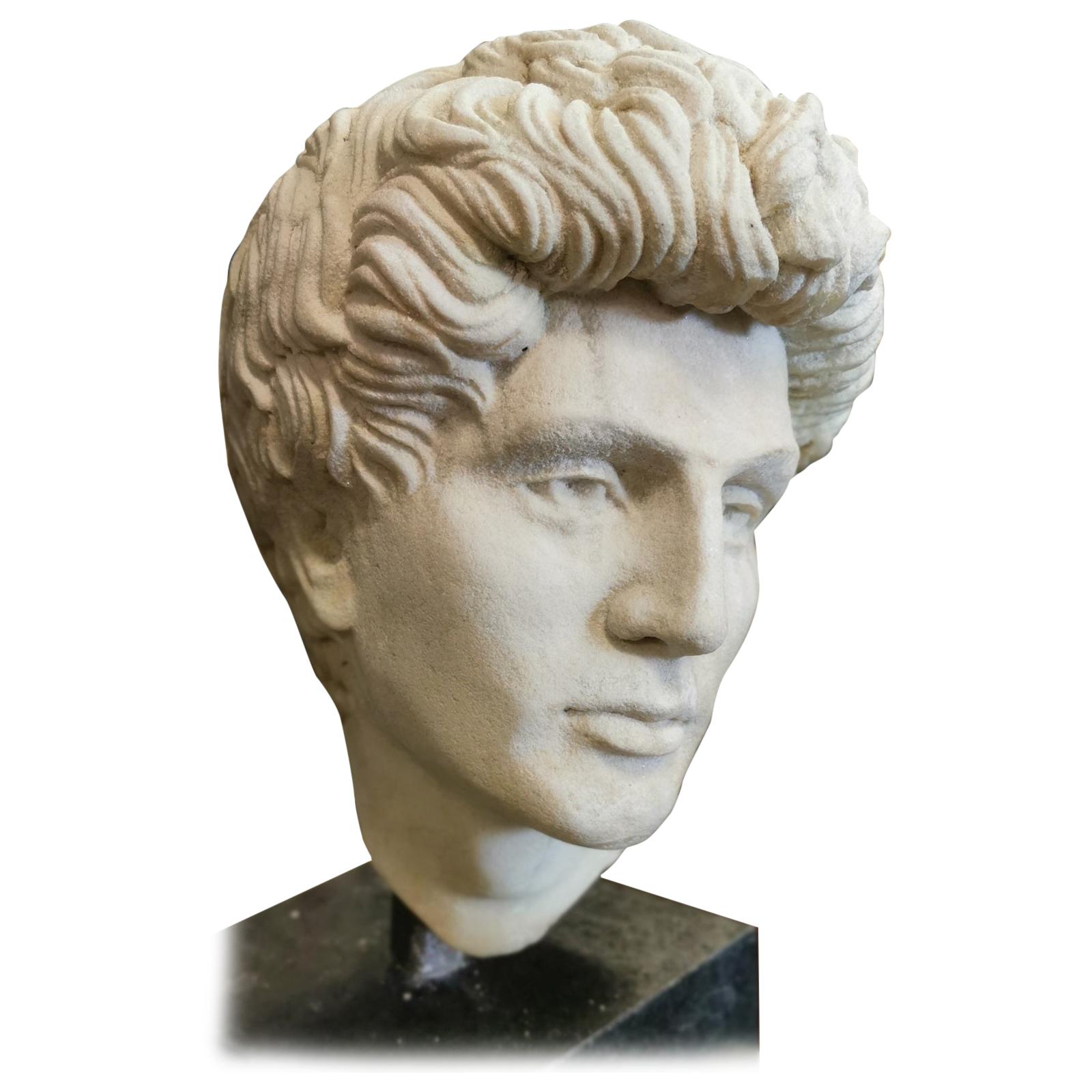 David, Greco-Roman Style Faux Marble Head For Sale