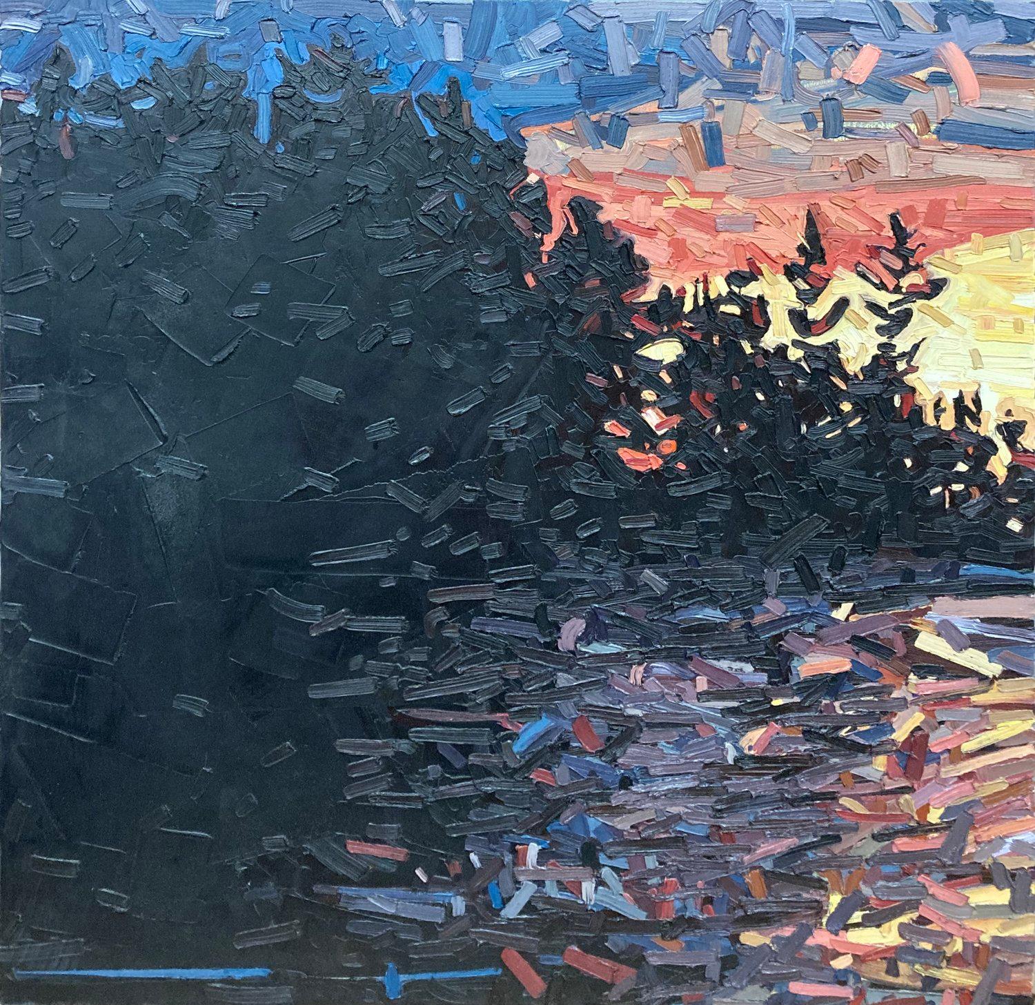 David Grieve Landscape Painting - Late Lake 1