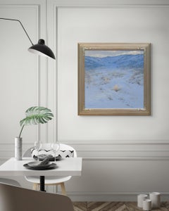 "Alpen Glow" (2025) Paesaggio invernale di montagna dipinto a olio