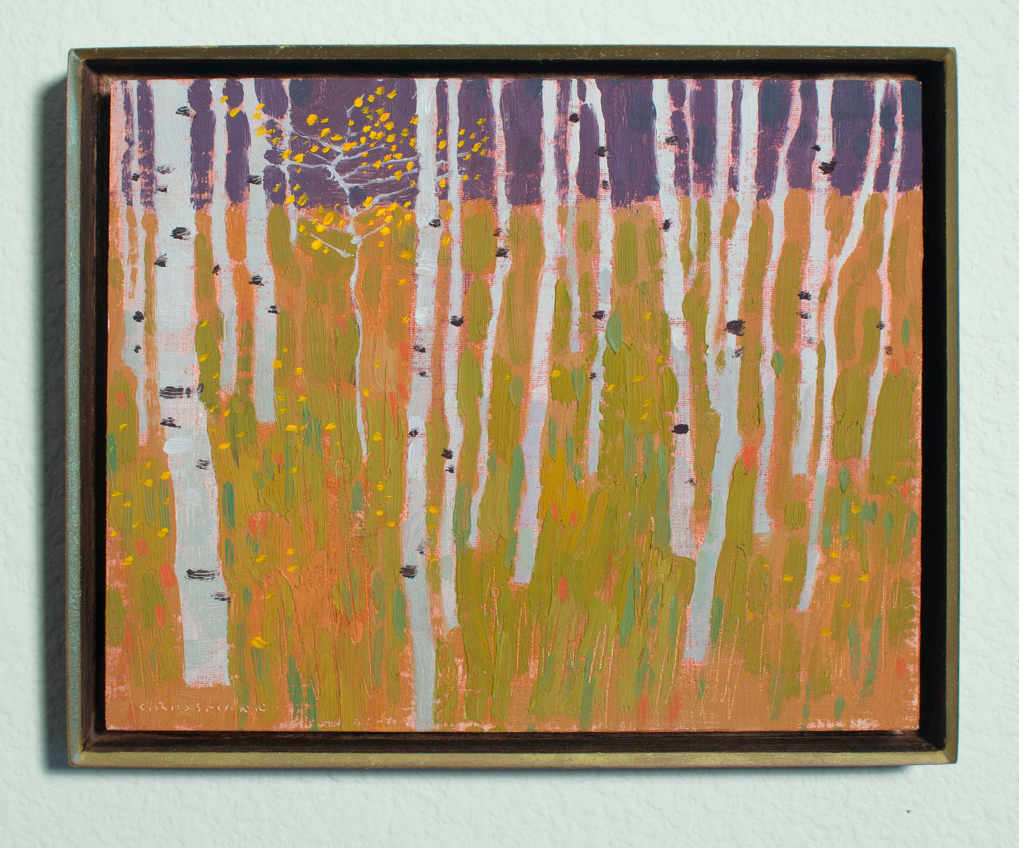 « Automne Confetti », peinture à l'huile - Painting de David Grossmann