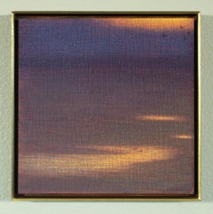 "Dusk Pond with Ducks", Oil Painting