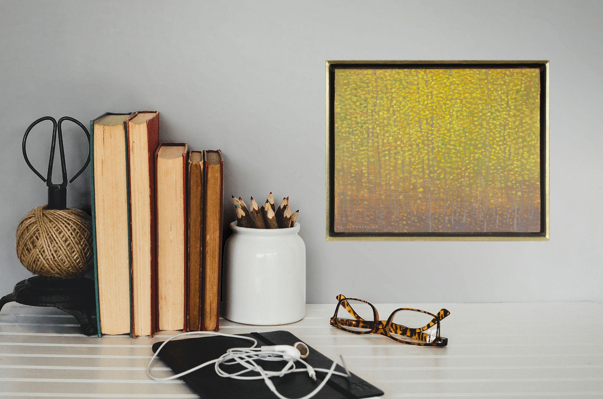 Luz de principios de otoño, pintura al óleo de paisaje abstracto en venta 3
