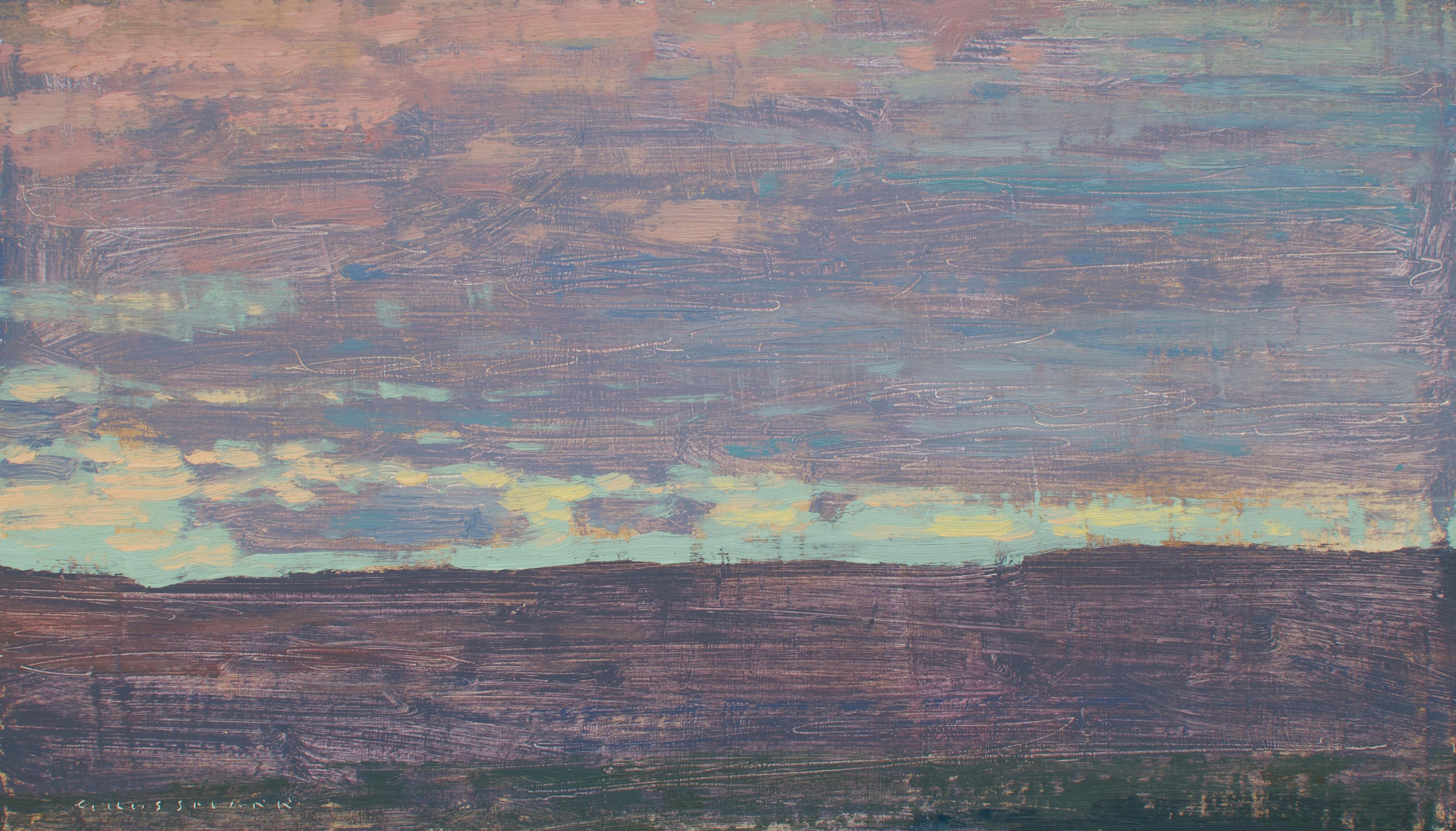 Figurative Painting David Grossmann - "Evening View to the South West", peinture à l'huile