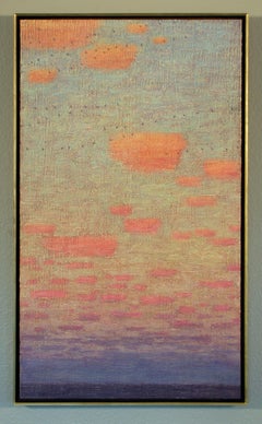"Sunset Clouds with Strands of Geese", Oil Painting