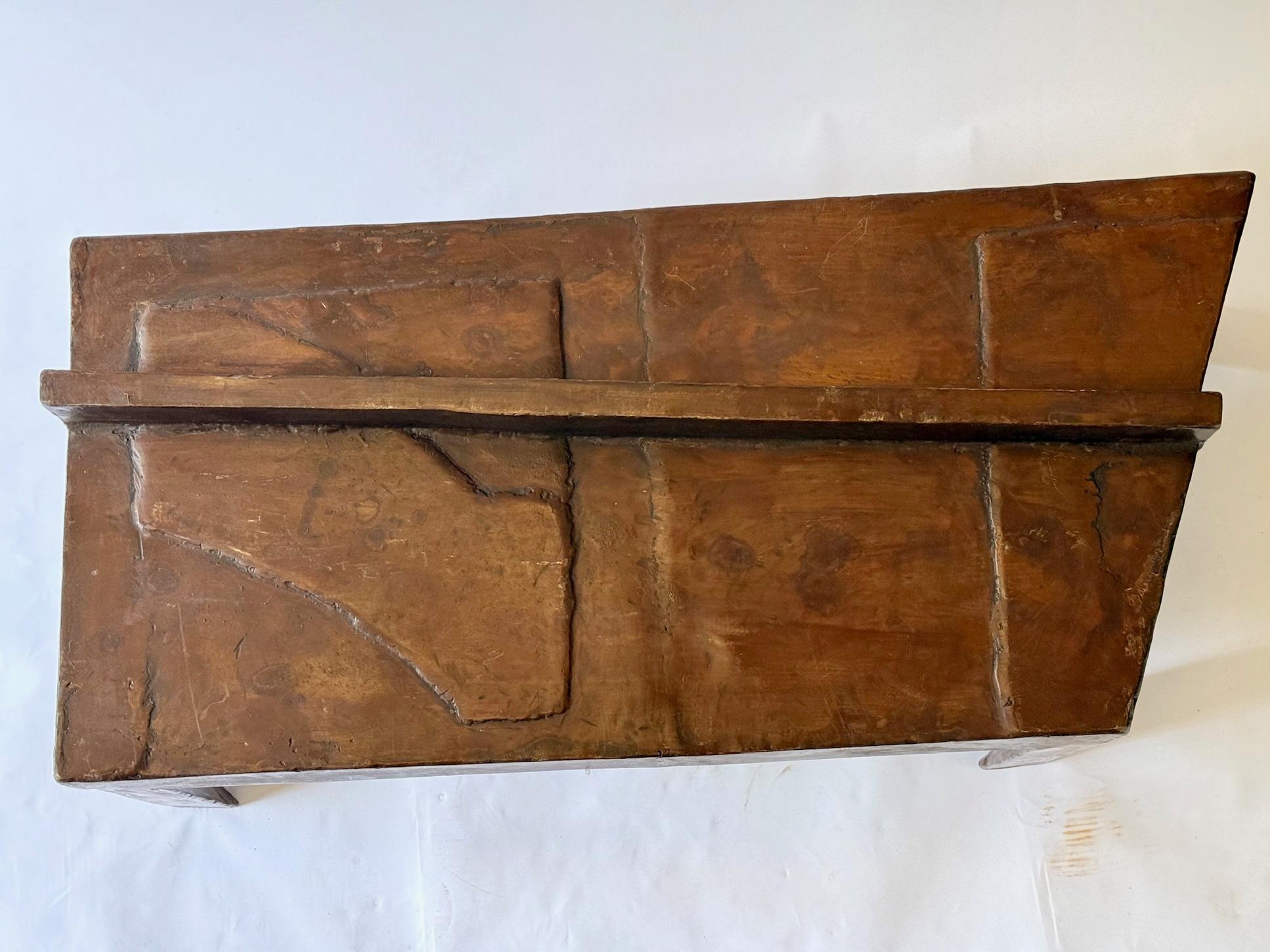Mesa de acero David Hacker.  Ensamblado y soldado.  Acabado encerado brillante. Soldado en venta