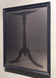 Candle Stand (Sepia Toned Still Life of Side Table in Vintage Frame)