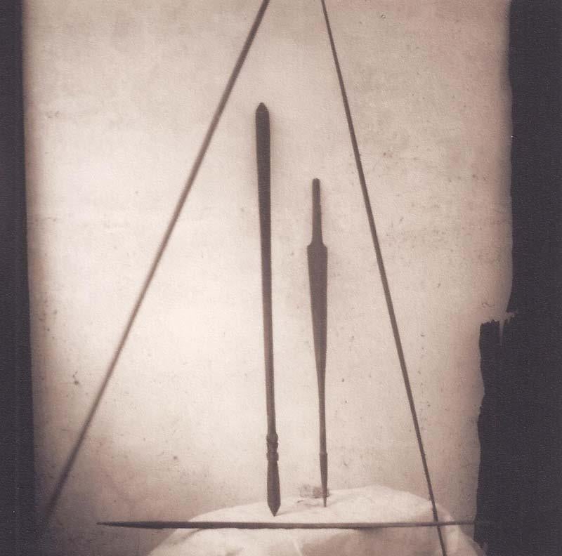 David Halliday Still-Life Photograph - Ceremonial Canes (Sepia Toned Still Life of 5 Canes from Tonga)