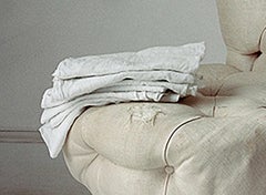 Chair, Napkins and Sheets (Contemporary Still Life of Upholstered Chair Sheets)