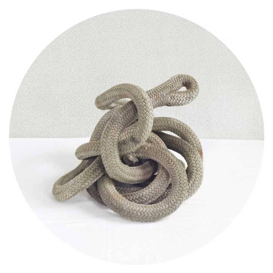 David Halliday Still-Life Photograph – Coiled Rope (zeitgenössisches, kreisförmiges nautisches Stillleben)