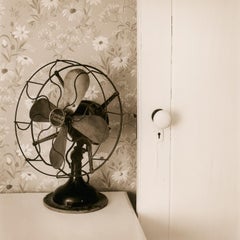 Fan (Sepia Toned Still Life Photograph of Vintage Western Electric Fan, Framed)