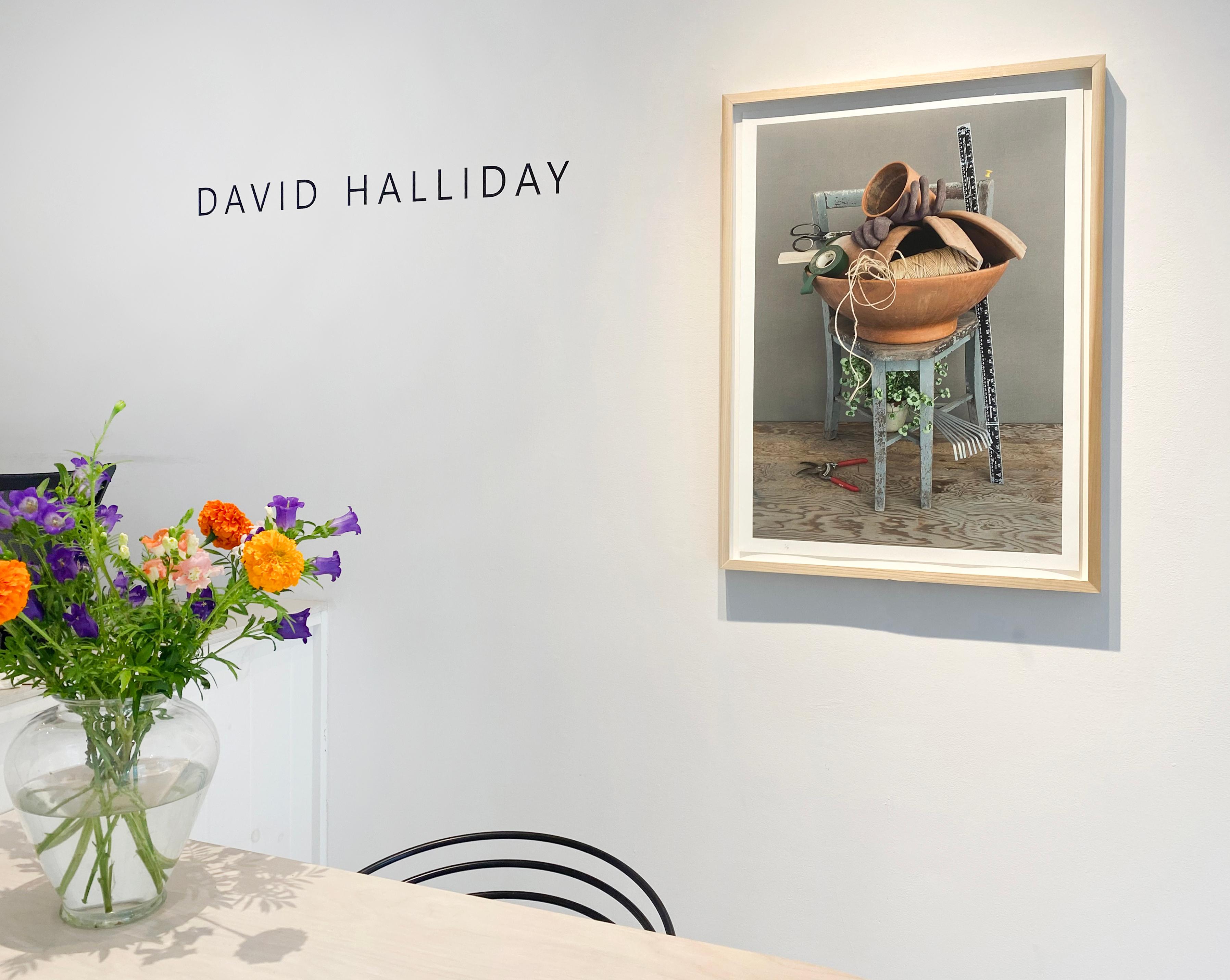 Chaise de jardin : photographie moderne de natures mortes d'objets domestiques par David Halliday en vente 4