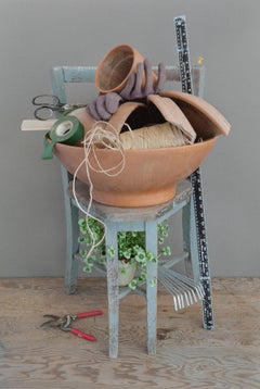 Used Garden Chair: Modern Still Life Photograph of Domestic Objects by David Halliday