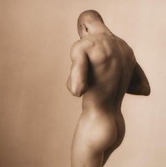 Male Nude Standing with Head Down (Larger Format)