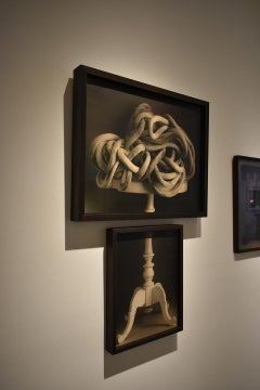Rope and Side Table (Contemporary Still Life Diptych in Custom Frame )