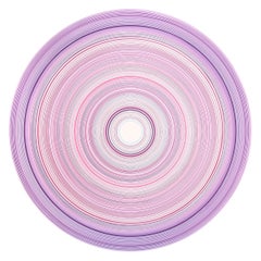 "Angels" Contemporary Abstract Pastel Pink & Purple Concentric Circle Painting
