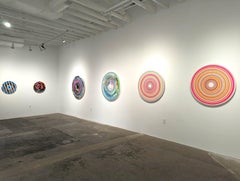 "CBGB 2 (Study)" Contemporary Abstract Colorful Concentric Circle Painting