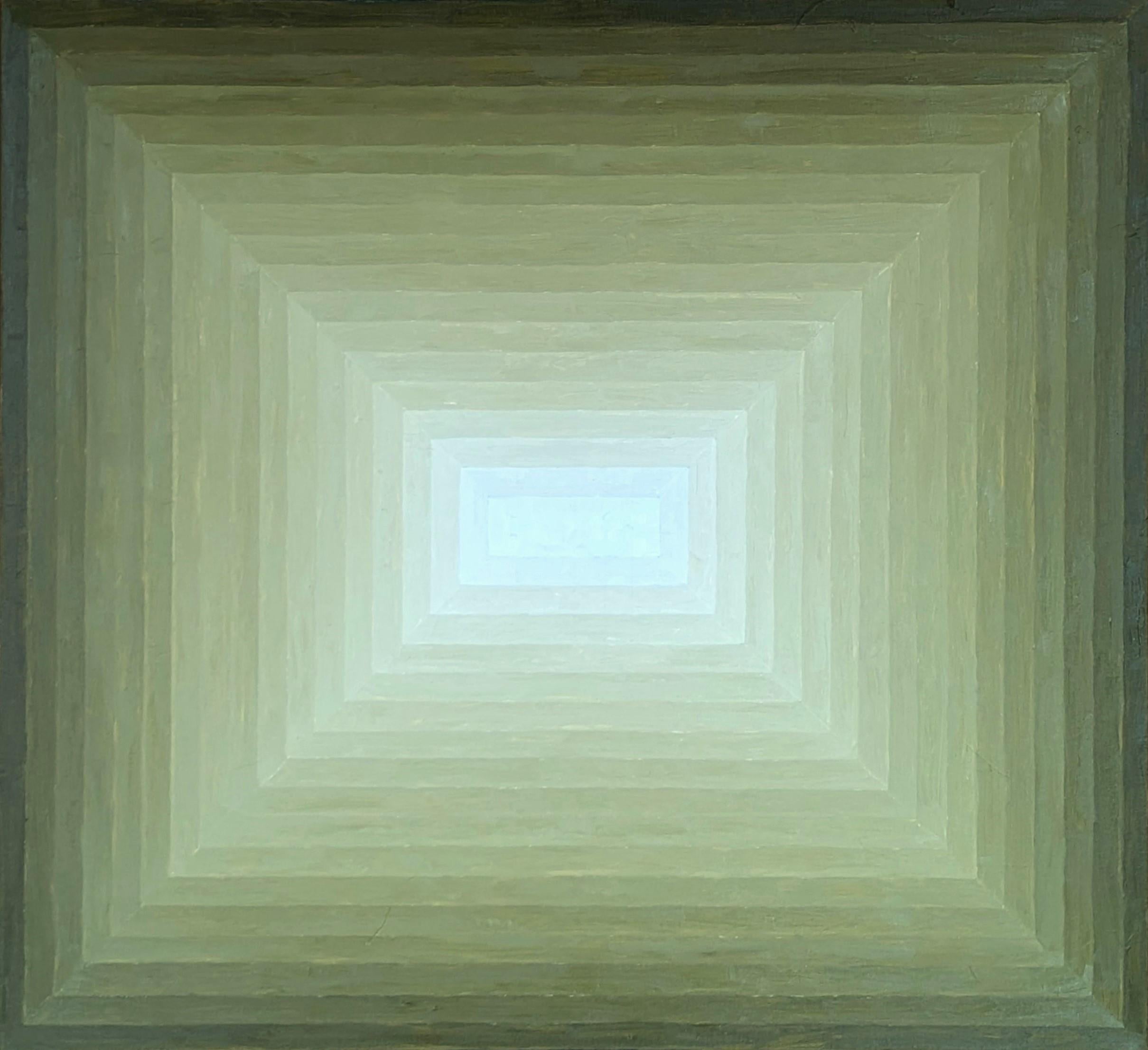 Abstract Painting di David Hardaker - "Coopers Croze 2" Pittura contemporanea astratta Greene & Greene concentrica