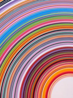 "I'll Believe in Anything" Contemporary Colorful Concentric Circle Painting