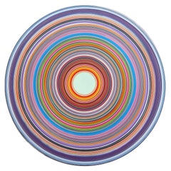 "I'll Believe in Anything" Contemporary Colorful Concentric Circle Painting