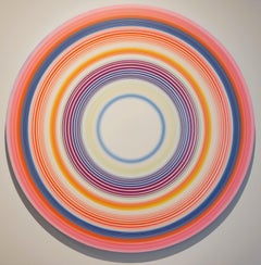 "Paris" Contemporary Colorful Concentric Circle Abstract Painting