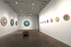 "Study for a Song 2" Contemporary Colorful Abstract Concentric Circle Painting