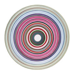 "The Big Ship" Green, Pink, Red 
Blue Contemporary Op Art Painting